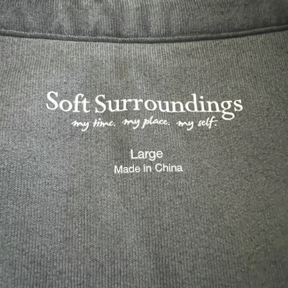 SOFT SURROUNDINGS Pressley Burnished Topper Jacket In Washed Gray Size Large - Picture 8 of 9